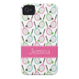 Preppy Pink Green Aquamarin Tennis Muster Personal title_seo2