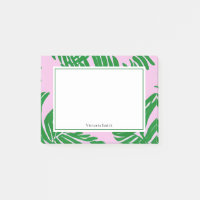 Preppy Pink Green Palm Tree