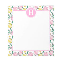 Preppy Pink Green Yellow Pickleball Monogram