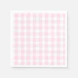 Preppy Pink Kariert Pink Birthday Napkins Serviette
