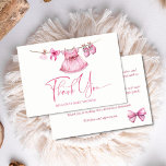 Preppy pink Kleidung auf einer Linie Mädchen Babyd Dankeskarte<br><div class="desc">Preppy pink Kleidung auf einer Linie Mädchen Baby Dusche danke Karten krümmen Baby Dusche danke Karten danke Ihnen Karten</div>