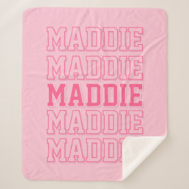 Preppy Pink Name Blankon Sherpadecke