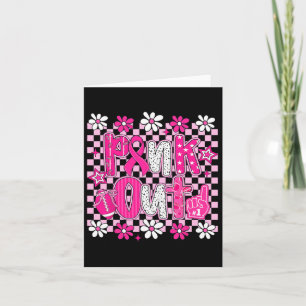Preppy pink out Footll rosa Ribbon Brustkrebs A Karte