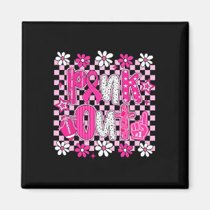Preppy pink out Footll rosa Ribbon Brustkrebs A Magnet