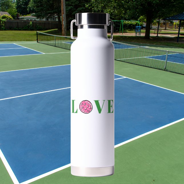 Preppy Pink Pickleball-Liebe Trinkflasche (Von Creator hochgeladen)