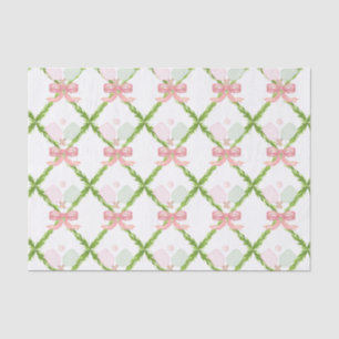 Preppy Pink Pickleball Paddle Seidenpapier