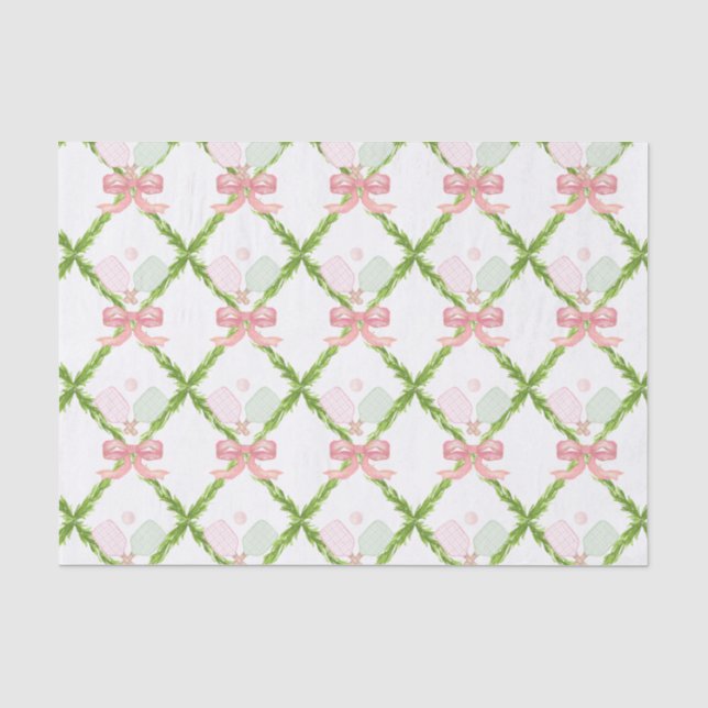 Preppy Pink Pickleball Paddle Seidenpapier (Vorderseite)