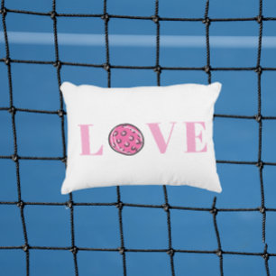 Preppy Pink Pickleball Pink Liebe Dekokissen
