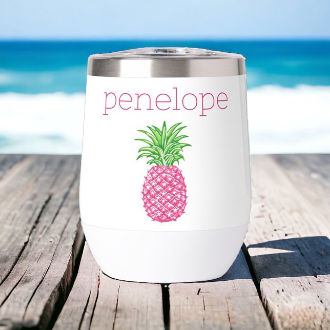 Preppy Pink Pineaapa Personalisiert (Von Creator hochgeladen)