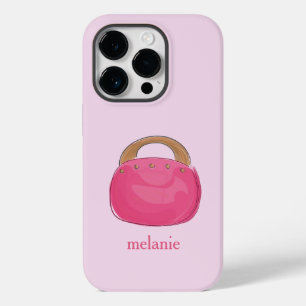 Preppy Pink Pures Personalisiert Case-Mate iPhone 14 Pro Hülle