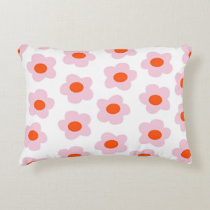 Preppy Pink Red Hippie Blume Pattern Dekokissen