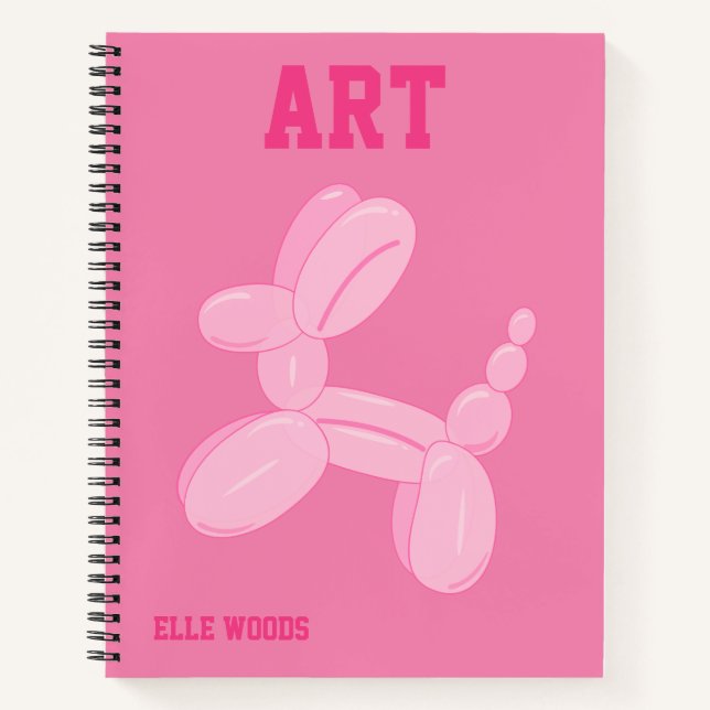 Preppy Pink School Notizbuch (Vorderseite)
