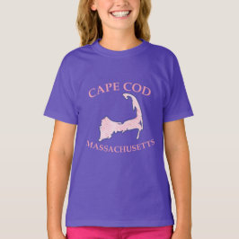Preppy Pink Striped Cape Cod Girl's Lila T-Shirt
