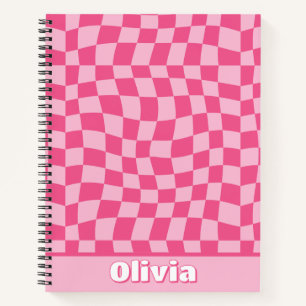 Preppy Pink überprüft Notizbuch