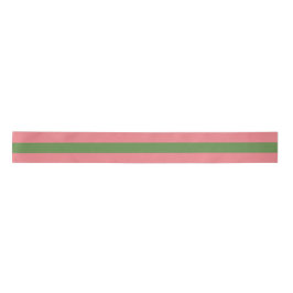 Preppy Pink und Green Strip Satinband