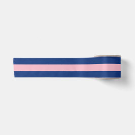 Preppy Pink und Navy Striping Satinband