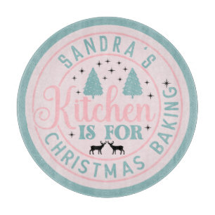 Preppy Pink Weihnachtsküche Schneidebrett