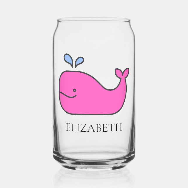 Preppy Pink Whale personnalisée (Recto)