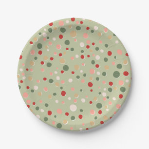 Preppy Polka Dot Christmas Confetti Paper Teller