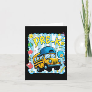 Preppy Pre-K Zurück zur Schule Lustiger Schulbus f Karte