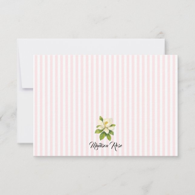 Preppy-Preppy-Magnolia-Malerstriche Dankeskarte (Vorderseite)