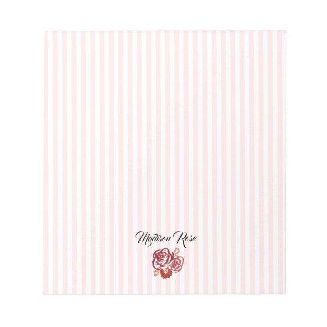 Preppy-Preppy-Rose Notizblock (Vorderseite)