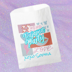 Preppy-Pyjama-Party Geschenktütchen