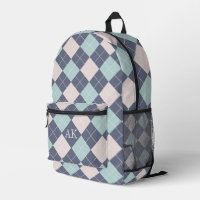 Preppy Raute Kariert Pink Türkis und Denim Blue