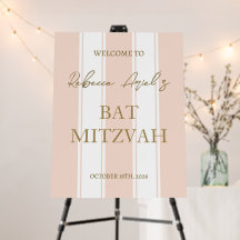 Preppy rayures élégante fille Bat mitzvah