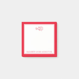 Preppy Red and White Lobster Personalisiert Post-it Klebezettel