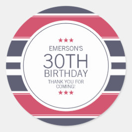 Preppy Red, White and Blue Danke Sticker