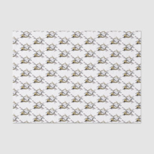 Preppy Reitpferd springt durch Hornfarbe Seidenpapier