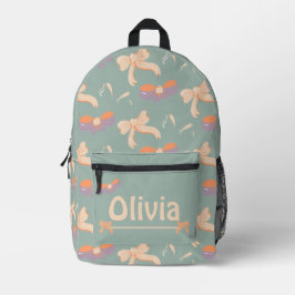 Preppy Ribons and Bows Pastell Backpack Bedruckter Rucksack