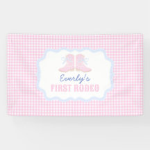 Preppy Rodeo First Birthday Cowgirl Boots