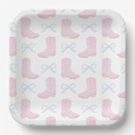 Preppy Rodeo First Birthday Cowgirl Boots Pappteller