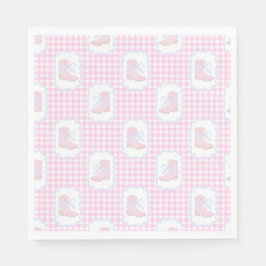Preppy Rodeo First Birthday Cowgirl Boots Serviette