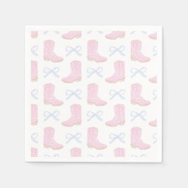 Preppy Rodeo First Birthday Cowgirl Boots Serviette