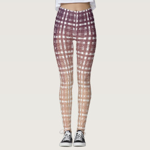 Preppy rosa karierte Mode Leggings