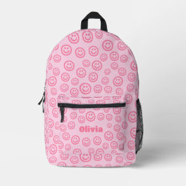 Preppy-Rucksack, rosa Schulspeisen Bedruckter Rucksack