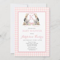 Preppy Safari Baby Shower Einladung Jungle