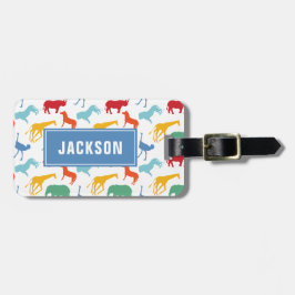 Preppy Safari-Tier personifizieren Gepäckanhänger