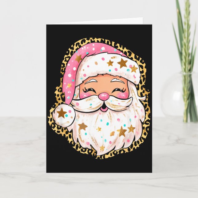 Preppy Santa - Christmas - Funny Christmas - Happy Karte (Vorderseite)