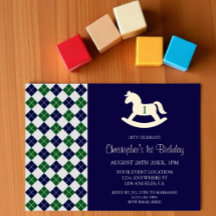 Preppy-Schaukelpferd Argyle 1. Geburtstag