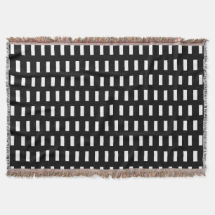 Preppy Schwarz-Weiß geometrisches Muster Decke