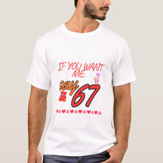 Preppy Six Seven Valentine PNG, Dice 6 7 Clipart. T-Shirt