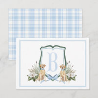 Preppy Southern Blue Boy Dog Baby Dusche