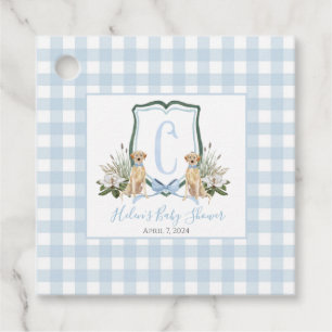 Preppy Southern Blue Boy Dog Baby Dusche Geschenkanhänger