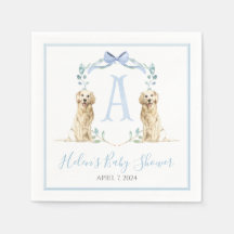 Preppy Southern Blue Boy Dog Baby Dusche