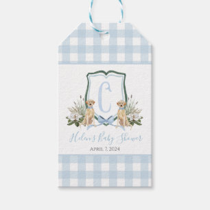 Preppy Southern Blue Boy Dog Baby Shoft Tag Geschenkanhänger