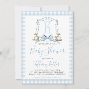 Preppy Southern Blue Boy Duck Baby Duck Einladung